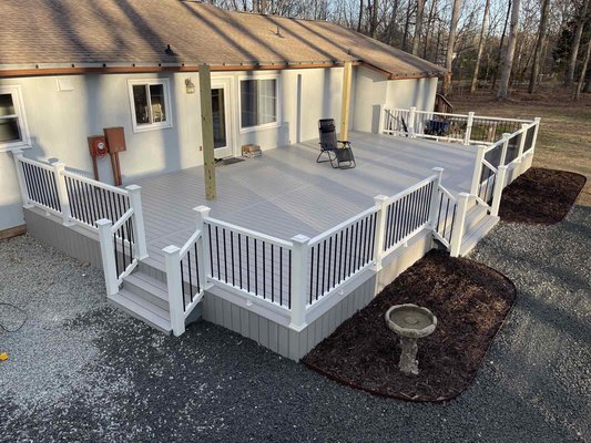 New Deck 20x40 mulch beds.