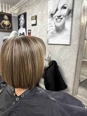 Cut and color. Super fine hair. Excellent job!