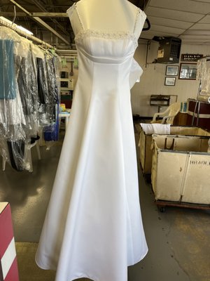 Wedding gown dry cleaning