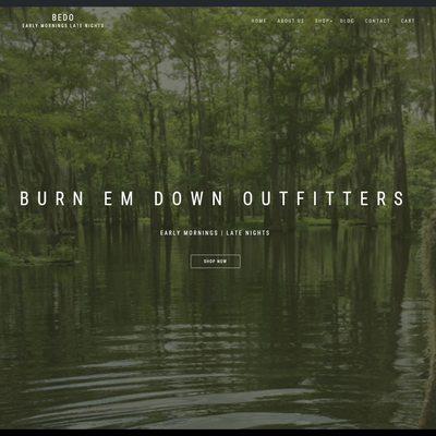 BEDO Web Design for Burn Em Down Outfitters. www.burnemdownoutfitters.com