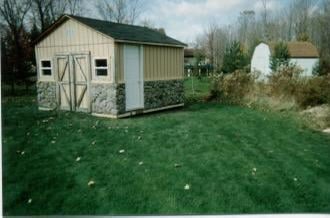 Stone Venere on shed