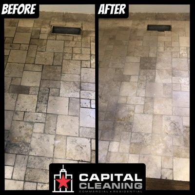 Before & After of Tile - Clean & Seal