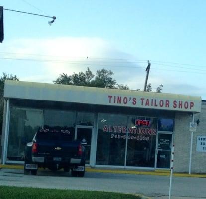 Tino's tailor shop: view from the street