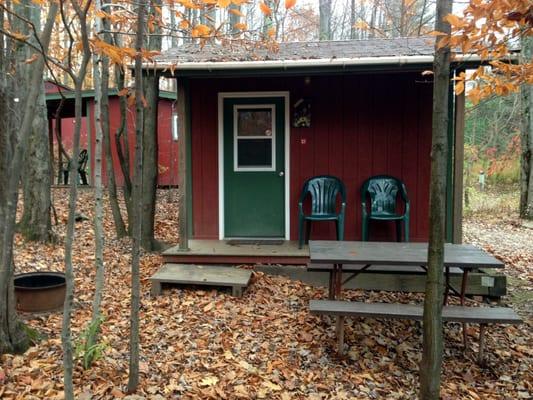 One of the small cabins