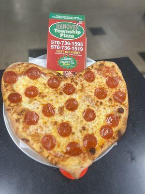 Special heart pizza