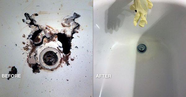 Bathtub crack repair