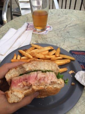 Ahi tuna sandwich. So good!!!