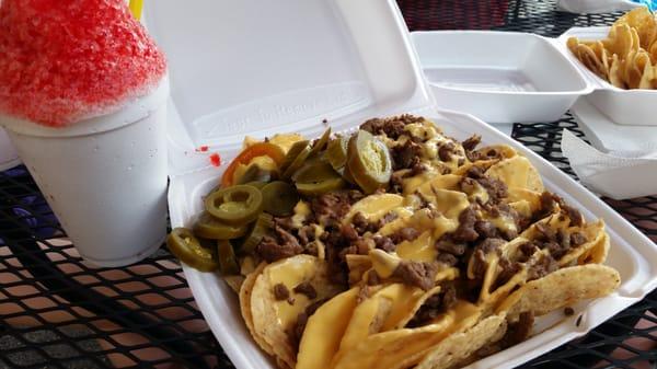 Huge amount of fajita nachos for $5