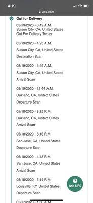 Tracking record  "mysteriously" identical incidences for two missing packages, one for each incidence with items worth of value