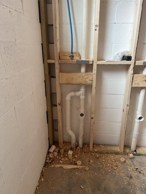 Plumbing job for a bathroom