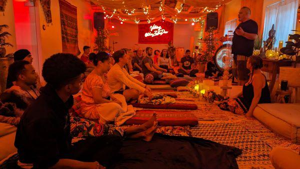 Sound Bath and Breathwork upstairs at the Zula Den