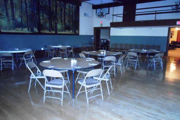 Dinning room with a very informal layout.