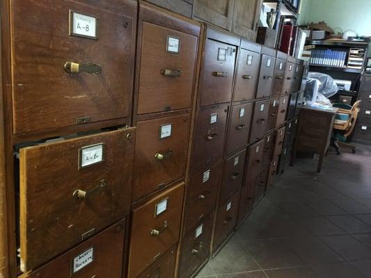 Beautiful filing cabinets in the office.