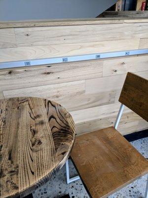 Allegro Coffee: Comfy Seating, Table, Charging Wall Strip