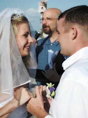 Officiating A Casual Beach Wedding For A Marine And His Beautiful Bride