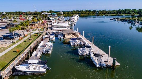 View of Isle of Palms Marina looking out to the ICW