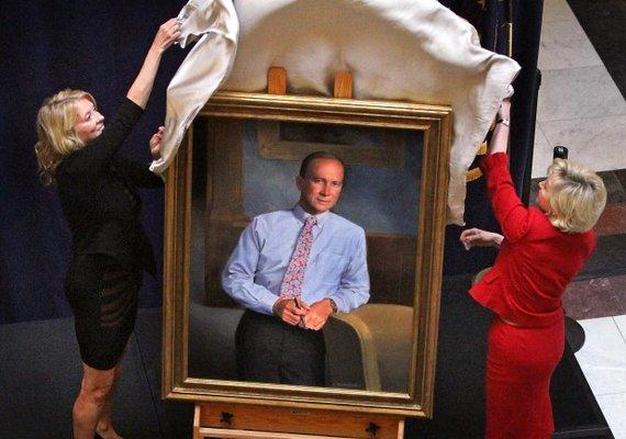 Unveiling of Mr. Halstead's portrait of former Governor Mitch Daniels