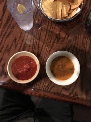 Good regular salsa and an extremely HOT salsa if you ask for it.