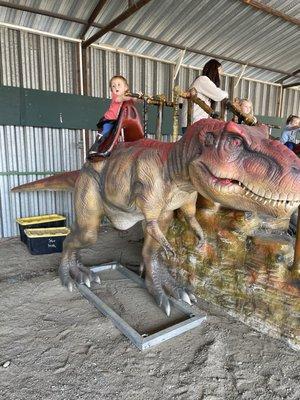 Dinosaur rides!