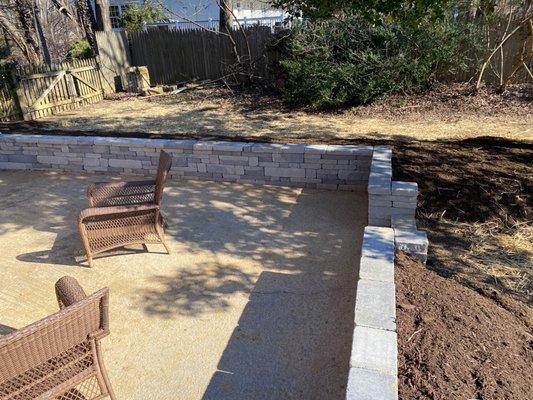 Retaining wall is awesome!!