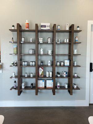 Our wellness wall for supplements and low-toxin products