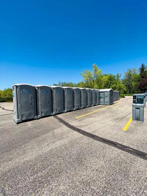 Portable restrooms at special event