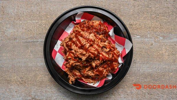 Tender juice slow and low roasted to perfection sauced to perfection pulled pork