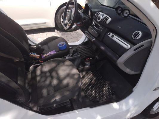 After pic of the amazing invention Golf Cart interior Completely Detailed