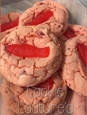 Swedish Fish candy cookies!