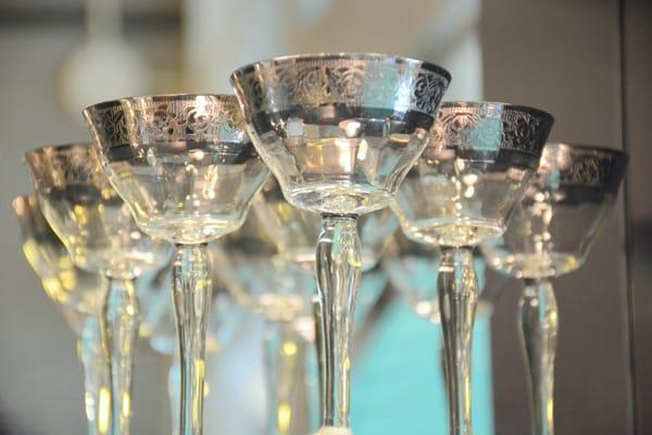 Find hundreds of sets of one-of-a-kind vintage cocktail stemware here at The Hour!