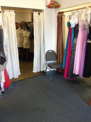 Dressing rooms and alterations entrance..