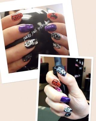 Halloween nails by Liz...I'm so obsessed with them!!