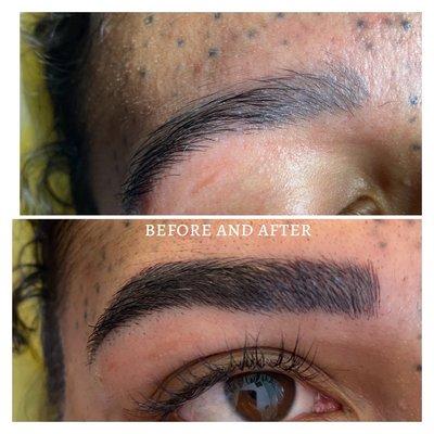 Eyebrows microbladed