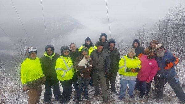 Oute grand opening trail ride from a Ky trail. Lots of snow that day.