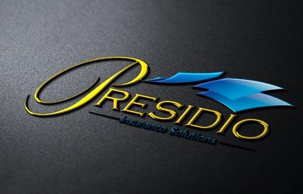 Presidio Insurance Logo on Black