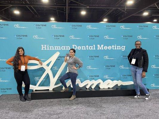 Our team studying at the Hinman Dental Meeting 2023