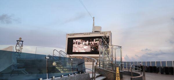 Movies on the pool deck