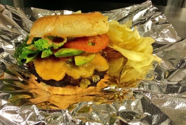 California Burger with Avocado & Chipotle Ranch