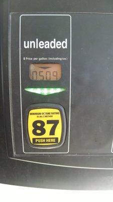 I cashed in some of my points to drive the price down to 51¢ per gallon.