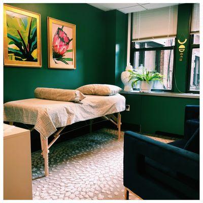 Our beautiful and peaceful treatment room