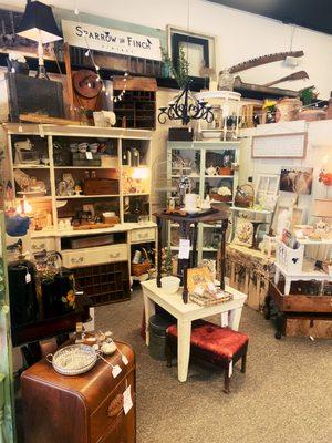 We offer a wide variety of items throughout the store. The Sparrow & Finch booth has fantastic true mid-century modern items.