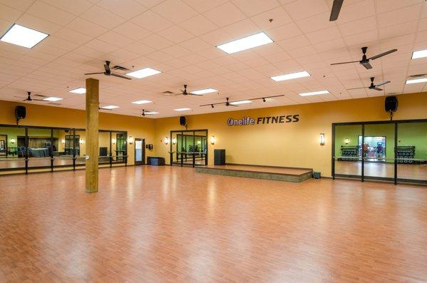 Large Group Fitness Studios, all classes are included with your membership!