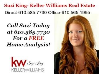 Call Suzi King for a Free Home Analysis today! Keller Williams Real Estate. Serving Delaware and Chester Counties!