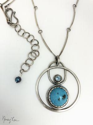 Bluebird of Happiness Neckpiece by Nancy Lee