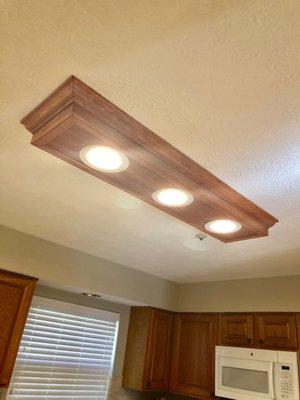 Custom Kitchen Light, replacing plastic fluorescent with LEDs