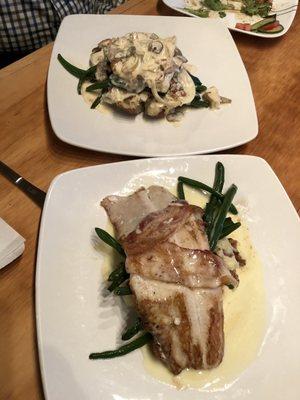 Trout Hemingway & smothered chicken