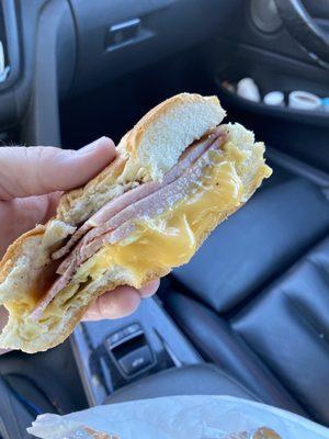 Taylor ham egg and cheese. YUMM!