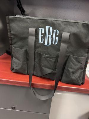 Monogrammed handbag