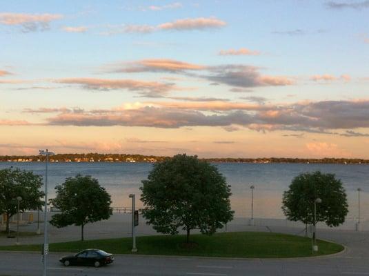 View from the back patio at sunset.