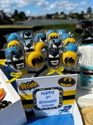 Batman cake pops